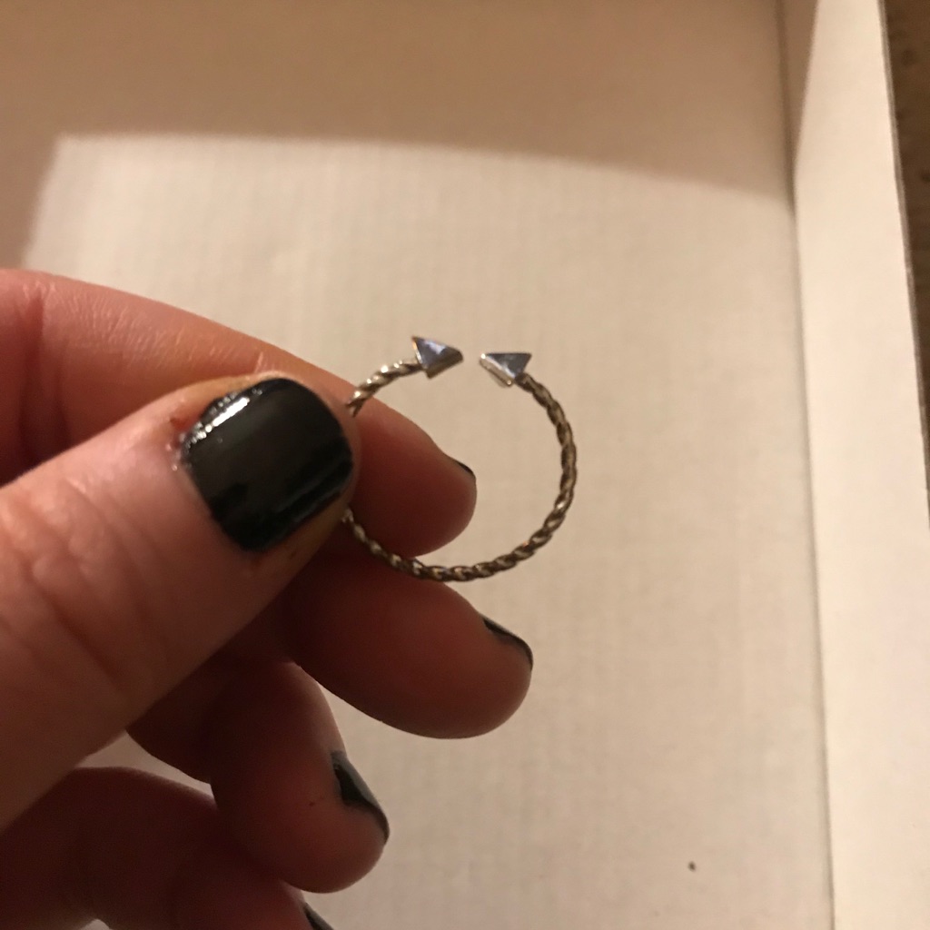 Silver Ring With Studs